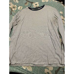 6 FOR $15 Slate & stone striped large shirt